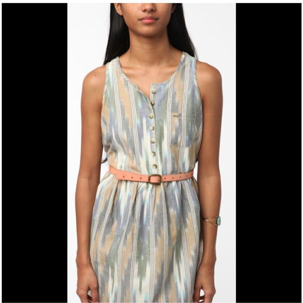 Obey Propaganda Ikat multicolored tank mini dress